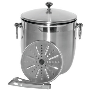 Matte Black Ice Bucket With Lid Scoop <b>T</b>-<b>Bar</b> <b>Handle</b> Double Wall Insulated Wine Cooler For Modern <b>Bar</b> Hotel Home - Product Image 5
