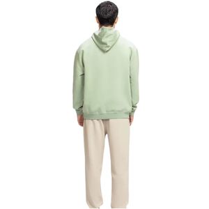 Sudadera con Capucha para Hombre, Corte Regular, Tela de Forro Polar Verde, Estampado en el Pecho, Estilo Casual Urbano, Cómoda, OEM, ODM, Venta al Por Mayor - Product Image 2