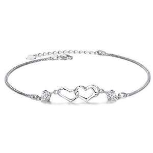 Bracelet en argent 925 classique discret et minimaliste avec un design en forme de symbole infini, adapté aux femmes fashionistas - Product Image 5