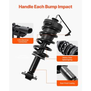 2 Amortiguadores Delanteros Compatibles con Cadillac Escalade Chevrolet, Sistemas de Suspensión - Product Image 5