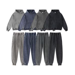 Sweat à capuche zippé personnalisé en coton 100% avec strass, effet délavé, style vintage, streetwear pour homme - Product Image 6