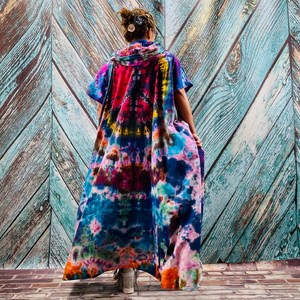 2025 New Sexy <b>Bandeau</b> Kimono <b>Dress</b> <b>Long</b> Robe Summer Unisex Tall Women High Cut Vacation Holiday Tie Dye - Product Image 4