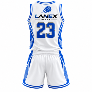 Ensemble d'uniformes de basketball personnalisés professionnels, maillot et short d'équipe, vêtements de sport de basketball légers et respirants, logo et nom personnalisés - Product Image 3
