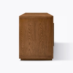 Modern Teak Wood <b>Rustic</b> Shaker Living Room Cabinet with 5 Drawers 0 Shelves Storage Furniture - Product Image 3