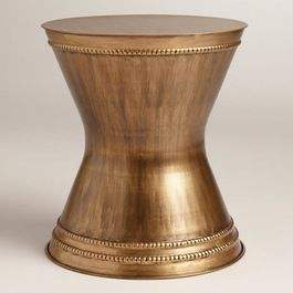 Contemporary <b>Gold</b> Metal <b>Side</b> <b>Table</b> With Sleek Design And Strong Base For Premium Home Furniture Collection - Product Image 2