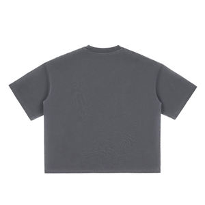 T-shirt Homme d'été en Coton Lourd 280g, Coupe Ample, Couleur Unie, Manches Courtes, avec Coutures Contrastantes - Product Image 4