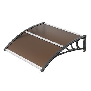 Tettoia per Porta e Finestra in Policarbonato UPF 50+ 40x40 Pollici, Pensilina Esterna per Ingresso - Product Image 1