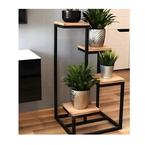 Support de pot de fleurs de qualité supérieure, en métal durable, à plusieurs niveaux, pour intérieur et extérieur, élégant, pour la décoration de jardin et de maison - Product Image 2