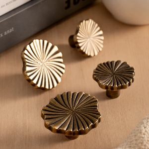Solid Brass Round Cabinet <b>Knob</b> Modern Minimal Drawer Pull Gold <b>Black</b> Silver Finish Wardrobe Door Handle Hardware Decor - Product Image 5