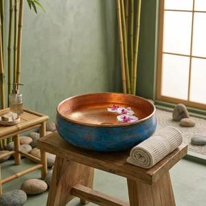 Bassin de massage en cuivre de qualité supérieure, fait main, pour les pieds, idéal pour les salons de manucure et spas, fabrication sur mesure - Product Image 5