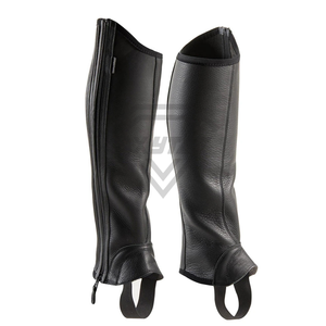 High Quality Custom Made Horse Riding <b>Half</b> <b>Chaps</b> New Western Style Multi-Purpose Leather Adults Wholesale Cheap Price Zipper - Product Image 6