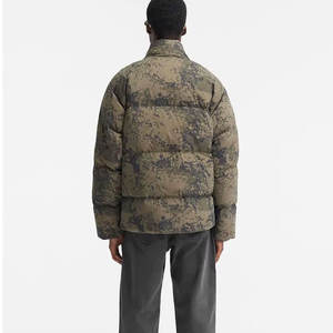 Veste d'hiver vintage de haute qualité pour homme, coupe courte, matelassée, avec fermeture éclair frontale, service OEM, design par sublimation, veste unie à l'avant - Product Image 3