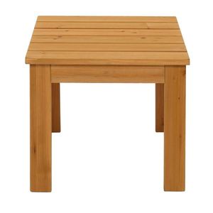 Mesa Auxiliar Cuadrada de Madera Natural para Uso en Interiores y Exteriores, Mesa de Centro para Patio o Bistro - Product Image 1