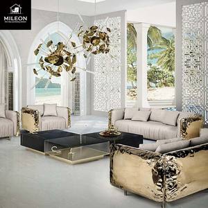 Boca Design Premium Villa Moderner Stil Luxuriöses Leder Ecksofa Anpassbares Sofaset Möbel Wohnzimmer <span class=keywords><strong>Sofa</strong></span> - Product Image 5