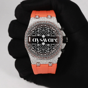 นาฬิกาแฟชั่น Laysware Jewels VVS มอยส์ซาไนต์ เพชรหรู งานแฮนด์เมด ประดับเพชรเต็มเรือน สไตล์ฮิปฮอป สำหรับผู้ชาย - Product Image 1