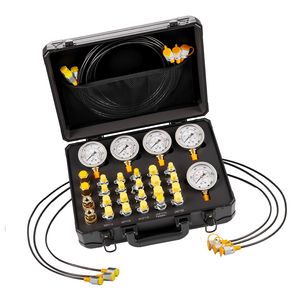 Kit di Prova per Pressione Idraulica con 5 Manometri, 20 Raccordi, 10/60/160/400/600 Bar/4000/24000 PSI, 150/900/2300/6000/9000 PSI - Product Image 1