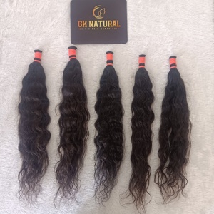 Extensions de cheveux humains en vrac de qualité supérieure, sans perte ni nœuds, pour tresses - Product Image 3