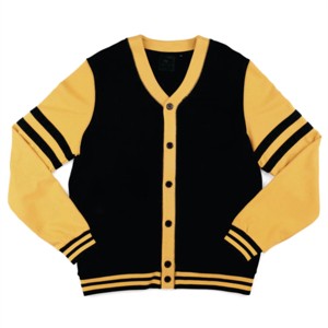 Mason <b>Cardigan</b> Wool/Acrylic Knitted | Black Women's Team Logo Embroidery Breathable V-neck Double Breasted Casual Design - Product Image 1