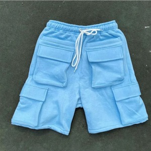 Pantalones Cortos de Hombre, Cintura Media, Estilo Cargo, Color Sólido, Cierre con Cordón, Diseño Casual con Bolsillos, Tejido Transpirable de Algodón y Fibra de Bambú - Product Image 4