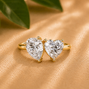 Anillos de Diamantes Cultivados en Laboratorio con Forma de Corazón Toi et Moi, Certificados por IGI, Anillos de Compromiso de Oro de 14K, Joyería Personalizada, Fabricante OEM ODM, Venta al Por Mayor - Product Image 1