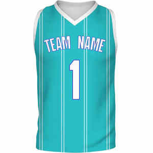 Nouveautés, logo personnalisé, dernier design, vêtements de basket-ball unisexes à séchage rapide, maille brodée, rayures, sublimation, maillot de basket-ball - Product Image 2