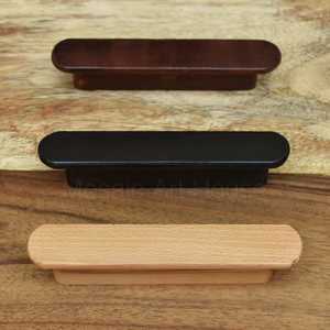 Perillas de puerta de resina epoxi y madera con asas de diseño de acento de cuero para interiores de casas y hoteles - Product Image 5