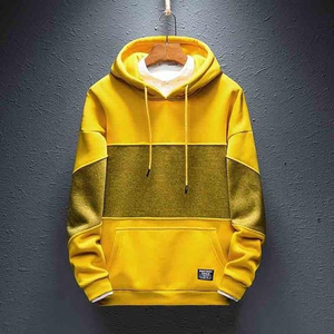 Sudadera con Capucha de Estilo Único, Algodón y Felpa, Corte Regular, Informal, para Otoño, en Beige, Marrón y Gris, Sudaderas con Capucha para Hombre - Product Image 6