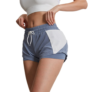 Pantalones cortos para correr 2 en 1 para mujer con forro de compresión incorporado – Pantalones cortos deportivos de cintura alta con bolsillo interno - Product Image 4