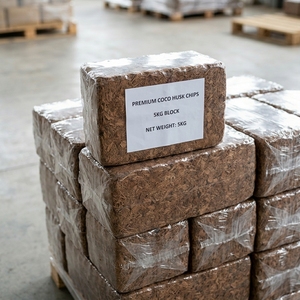 Premium <b>Coconut</b> Coir Husk Chip Block for Plant Growing High Water Retention Natural Brown Bricks Hydroponic Use - Product Image 6