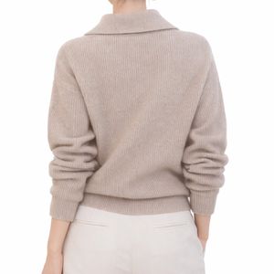 Suéter de Punto Tejido con Cuello en V para Mujer, Suave y Ligero, Estilo Casual, Holgado, de Manga Larga, Relajado, Elegante y Cómodo para Otoño - Product Image 3