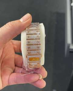 Reloj de Diamantes Certificados D VVS de Alta Calidad, Estilo Hip Hop, Completamente Cubierto de Diamantes, Cuerpo de Acero, Automático, Hecho a Mano, con Brazalete, el Más Valorado - Product Image 5