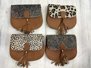 กระเป๋าสะพายไหล่หนังขนสัตว์พิมพ์ลายสัตว์สไตล์ตะวันตกใหม่คุณภาพสูงแฟชั่นหนังขนสัตว์หนังแท้คุณภาพสูงสายสะพายข้าง - Product Image 3