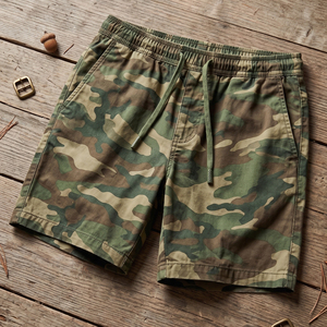 <b>Men</b> Camouflage Printed <b>Shorts</b> High Drawstring Waist Printed <b>Shorts</b> <b>Mens</b> Casual Style 100% Polyester With Pockets <b>Camo</b> <b>Shorts</b> <b>Men</b> - Product Image 1