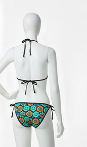 Bikini Triangular con Estampado Floral y Sublimación de Logotipo Personalizado al por Mayor - Product Image 3