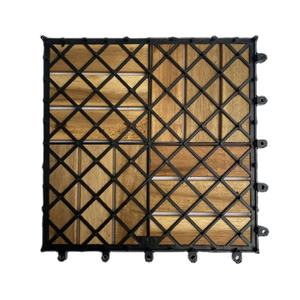 Dalles de terrasse en bois d'acacia pour l'extérieur, emboîtables, imperméables - Product Image 5