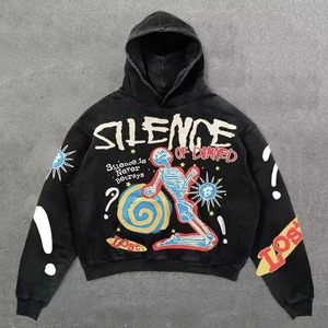 Sudadera con Capucha Personalizada para Hombre, Estilo Vintage, con Estampado de Letras, de Alta Calidad, 100% Algodón, Talla Grande, Gruesa, 450 g/m² - Product Image 3