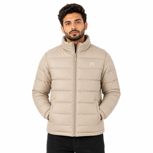 Blousons d'hiver légers matelassés pour hommes, chauds, à col montant, manches longues, zippés, décontractés, pour l'extérieur, isolés, OEM en gros - Product Image 1