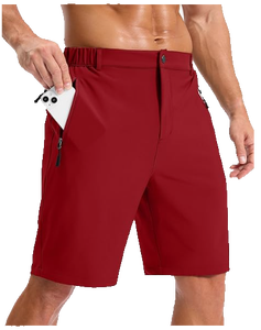 Shorts de randonnée légers pour hommes, séchage rapide, formels, avec logo frontal, pour le golf, la pêche, le travail, 3 poches zippées, personnalisables OEM ODM - Product Image 6