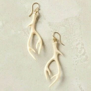 Boucles d'oreilles pendantes en os poli, légères, en matériau naturel, artisanat naturel - Product Image 5
