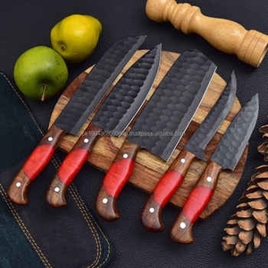 Ensemble de couteaux de chef écologiques à manche en bois de rose, très vendus, avec logo personnalisé, couteaux de cuisine professionnels - Product Image 4
