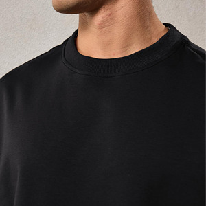 Camisetas de algodón de manga corta de corte holgado unisex con parche bordado personalizado y logo grande, camisetas de hombre de peso pesado y ajuste holgado. - Product Image 6
