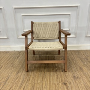 Bar <b>Chair</b> Teak Wood with Rope Stain Color Modern Design Outdoor Use Durable - Product Image 6