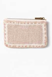 Porte-monnaie de luxe fait main perlé avec broderie florale et motif oiseau, mini portefeuille à fermeture éclair, pochette à pompon, porte-clés, cadeau tendance pour femme - Product Image 2