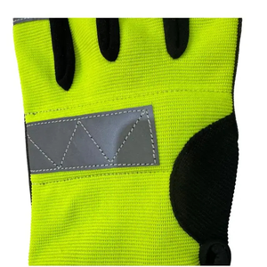 Gants de travail de mécanicien de qualité supérieure en cuir respirant haute visibilité anti-impact excellente adhérence écran tactile sangle de taille - Product Image 6