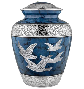 Urna Funeraria de Esmalte Blanco con Grabado, Adhesivo con Imagen Conmemorativa, Almacenamiento Duradero para Cenizas Humanas Adultas, 200-220 Pulgadas Cúbicas - Product Image 6