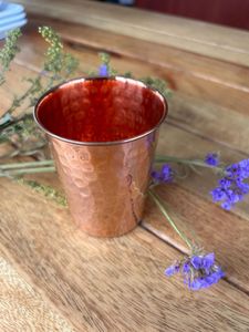 Gobelet à cocktail en cuivre martelé à la main, tasse à boire en métal avec ensemble de verres à mélanger hauts pour bar, restaurant, service de boissons à domicile - Product Image 6
