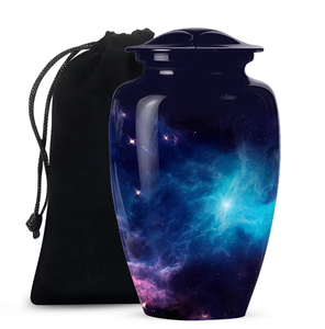 Galaxy Aluminum Cremation Urn Adult Ashes <b>Memorial</b> <b>Keepsake</b> Vase Custom Color Commemoration Decoration - Product Image 1