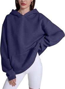 100% cotton Women's Oversized Hoodies Fleece Pullover Sweatshirts Casual Fall Winter Outfits Warm Clothes with Kangaroo Pockets - Product Image 3