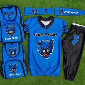 Maillots de football unisexes de qualité supérieure, ensemble uniforme, découpe automatisée, transfert thermique, uniforme 7v7 pour équipe, produit le plus vendu - Product Image 2