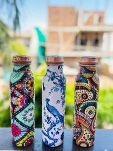 Eco-Friendly Indian Copper <b>Bottle</b> Kitchen <b>and</b> Tabletop Drinkware Pure Copper metal <b>Water</b> <b>Bottles</b> - Product Image 6